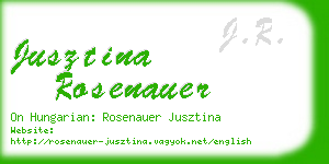 jusztina rosenauer business card